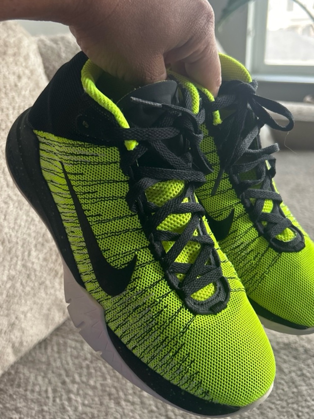 Nike Kids Flyknit Sneakers - Neon Yellow/Black